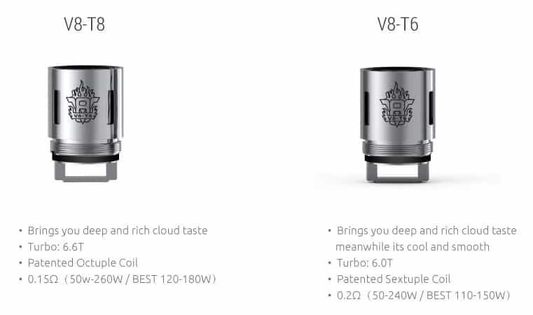 V8-T8 and T6 coil