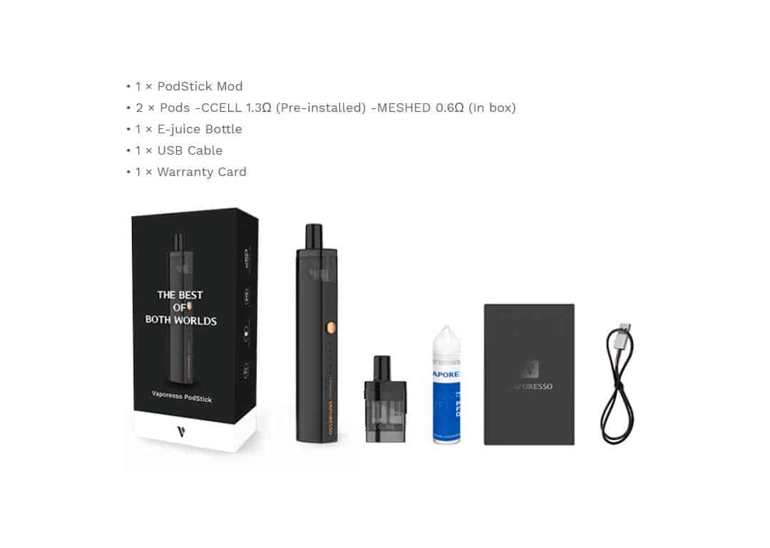 Included with the PodStick Kit